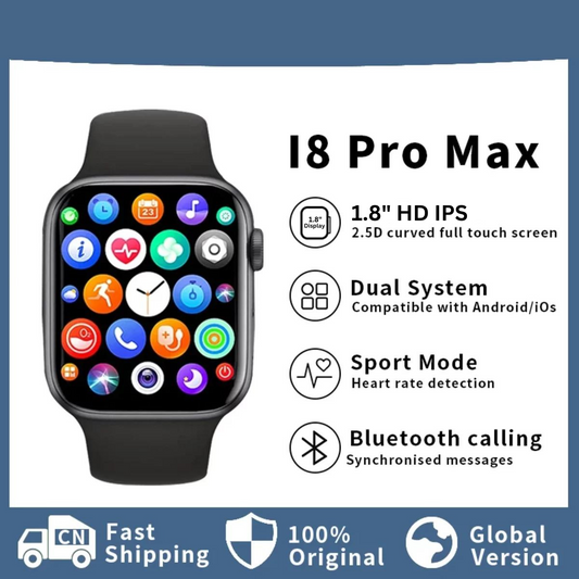 i8 Pro Max Smart Watch | 1.8 Inch Screen Size | Sports Watch